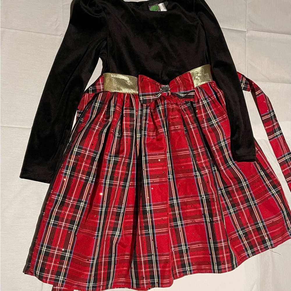 Girls Red Plaid Holiday Dress size 8